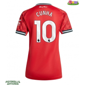 Manchester United Matheus Cunha #10 Hemmatröja Kvinnor 2025-26 Kortärmad